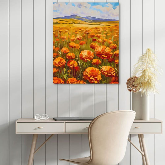 Midwestern Valley - Wall Art in Black Frame