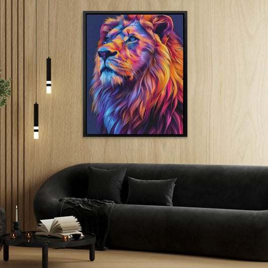 Noble Blaze - Modern Wall Art in Black Frame