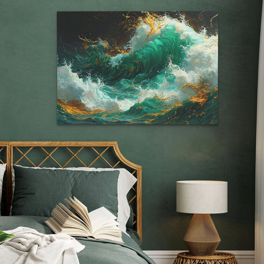 Oceanic Bliss - Wall Art in Black Frame