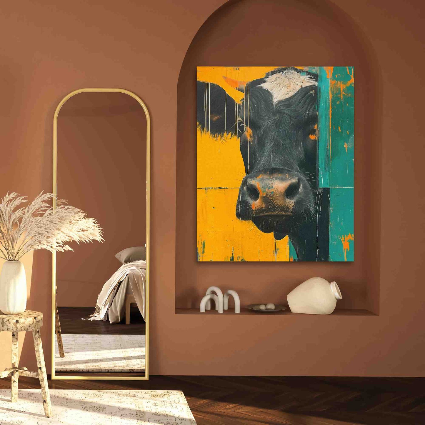 Peaking Cow - Wall Art Print