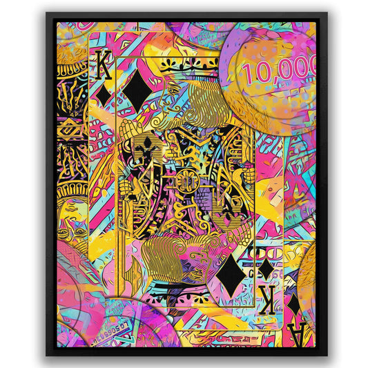Pink King of Diamonds - Luxury Wall Art