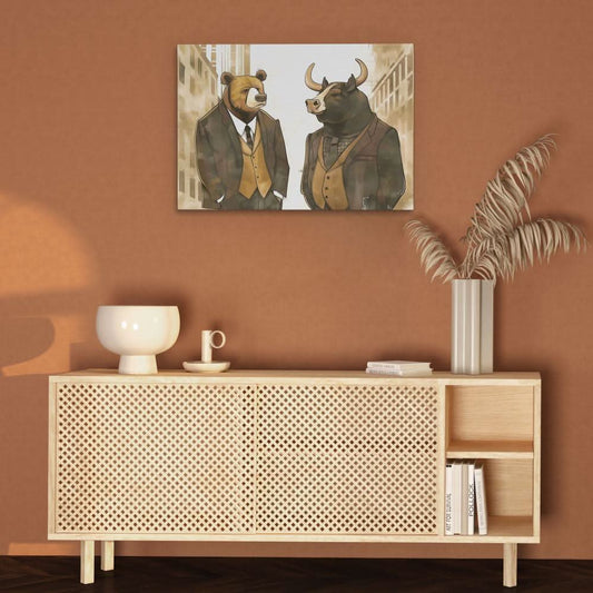 Pocket Change - Modern Wall Art in Black Frame