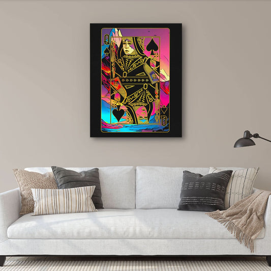 Queen of Spades Pink - Luxury Wall Art