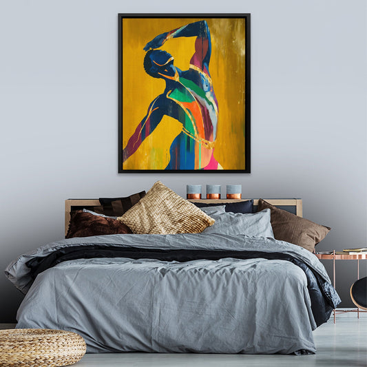 Rainbow Figure Dancing - Luxury Wall Art