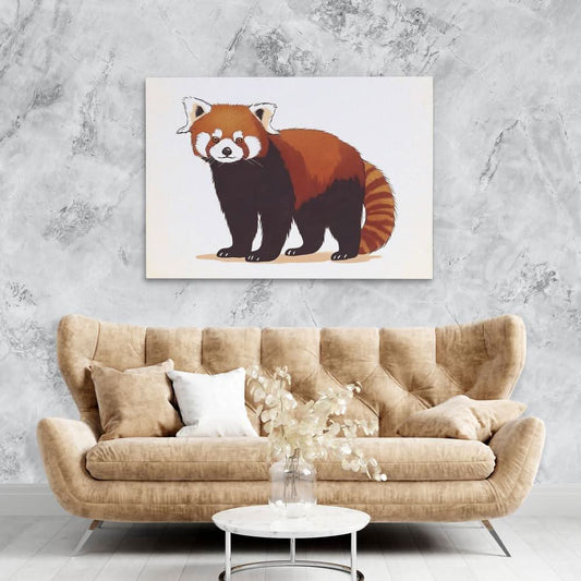 Red Panda Rogue - Wall Art in Black Frame