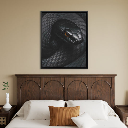 Serpent's Amber Eye - Luxury Wall Art