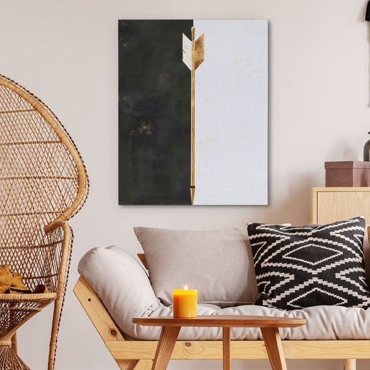 Sharp Contrast - Minimalist Wall Art in Black Frame