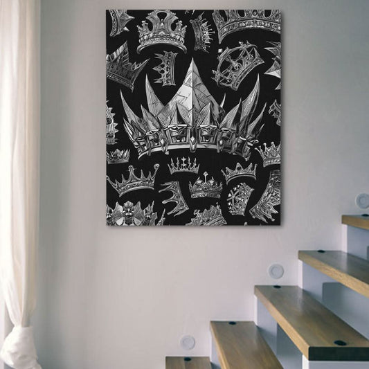 Silver King Crowns - Luxury Wall Art