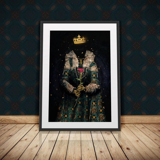 Skeleton Queen Semi - gloss Print - Luxury Wall Art