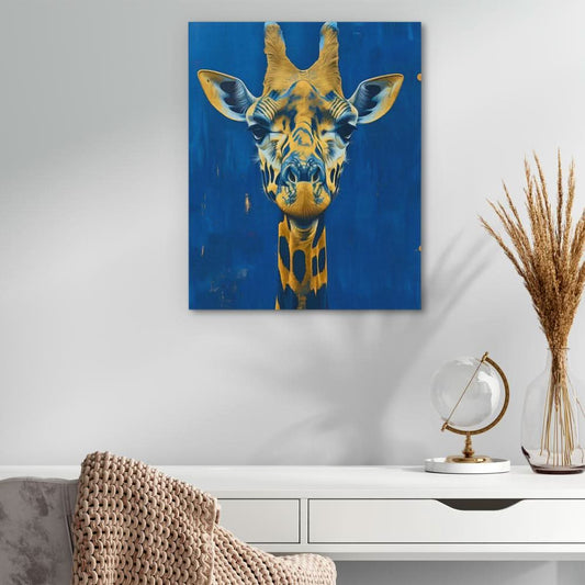 Staring Giraffe - Wall Art in Black Frame