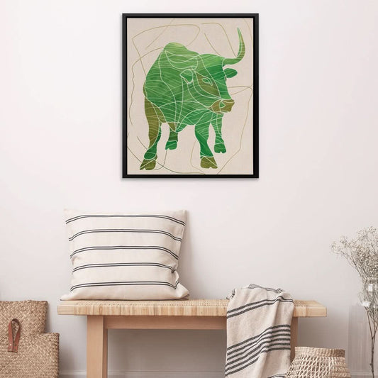 Strength Unveiled - Abstract Wall Art in Black Frame
