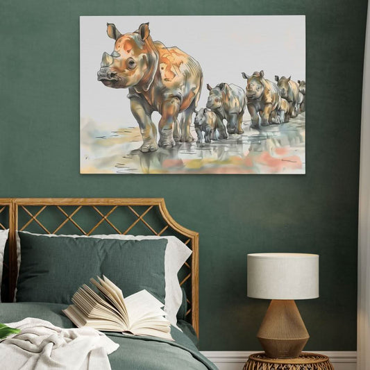 Trail of Horns - Wall Art in Black Frame