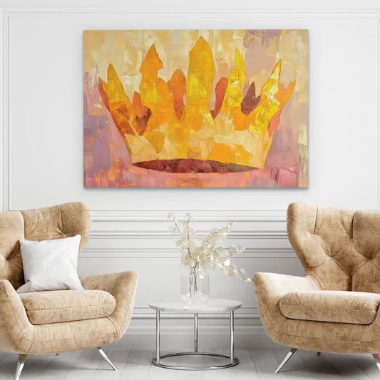 Tranquil Crown - Abstract Wall Art in Black Frame