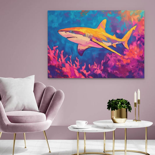 Tropical Predator - Wall Art in Black Frame
