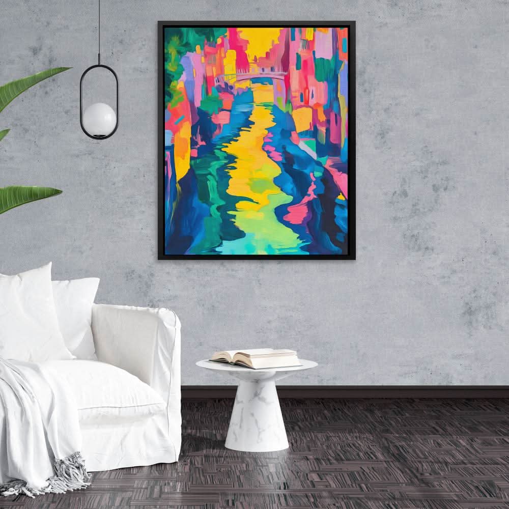 Venetian Canal - Colorful Wall Art for Hallway