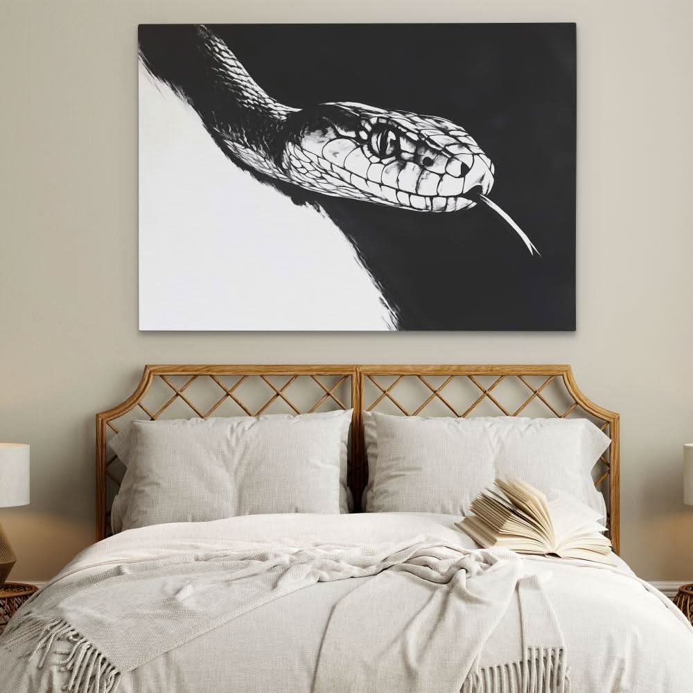 Venom & Void - Oversized Black and White Canvas Wall Art