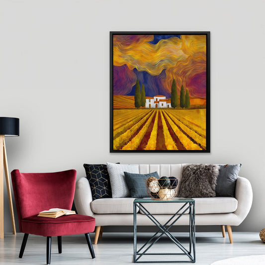 Vineyard Golden Spirals - Luxury Wall Art