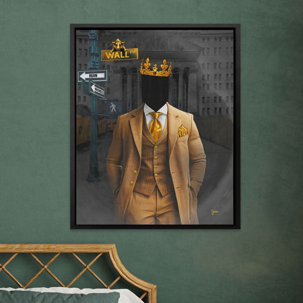 Wall Street Riches - Black Wall Art for Home Office