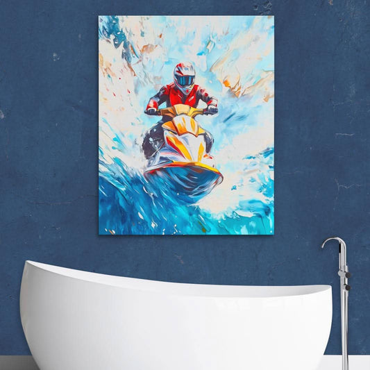 Wave Rider - Wall Art in Black Frame