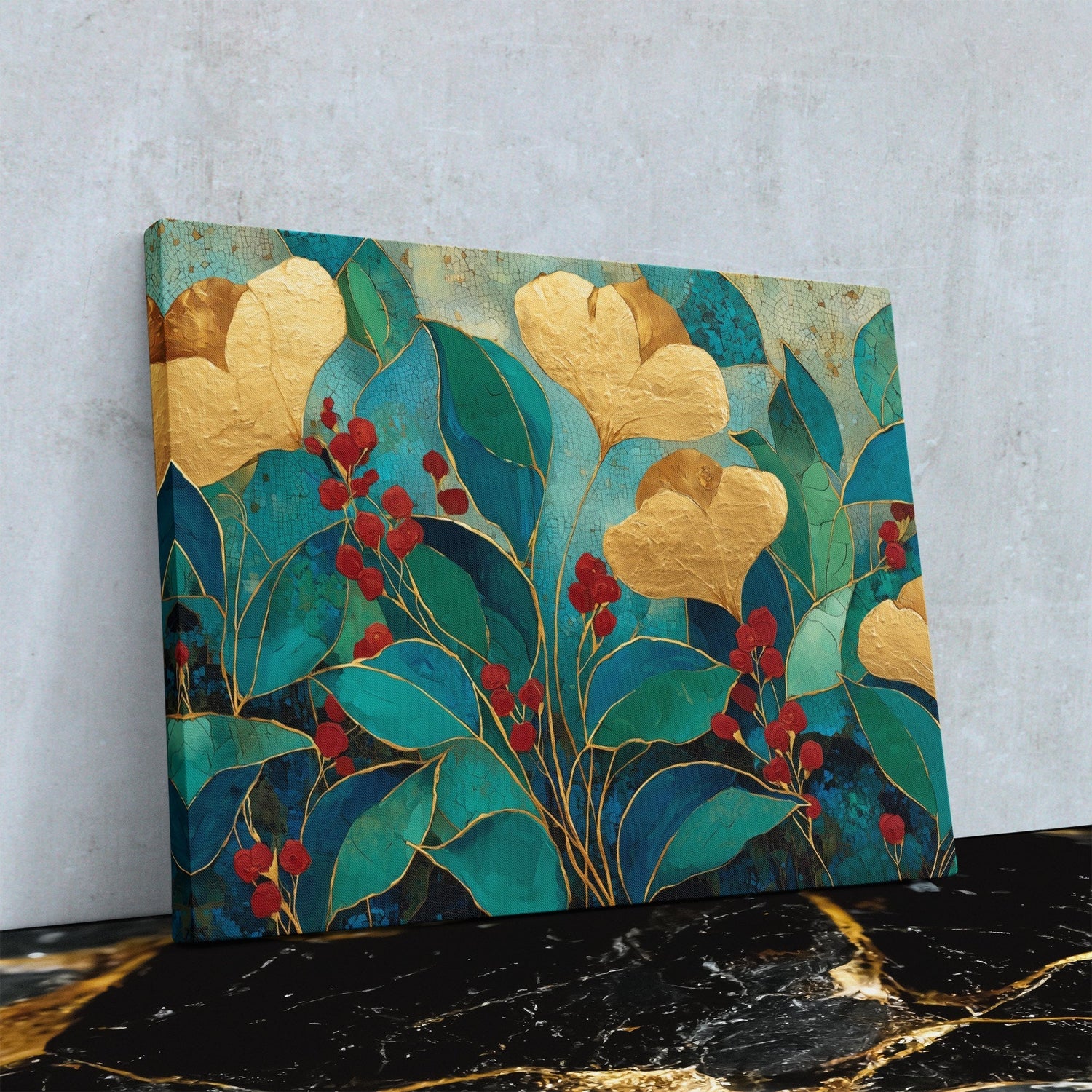 Green and Gold Art