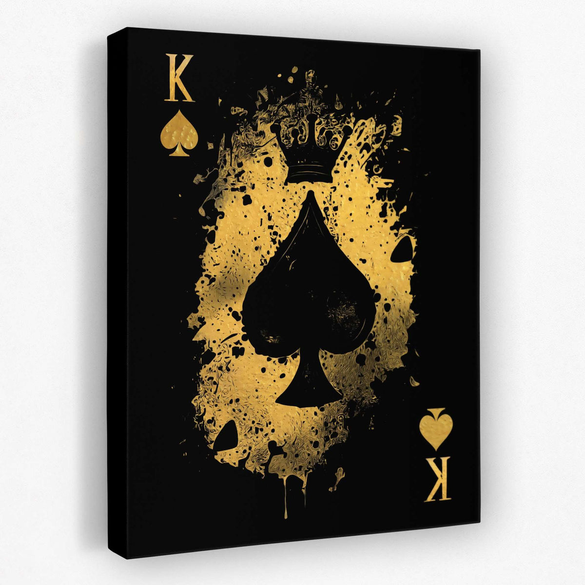 King playing card wall art on canvas