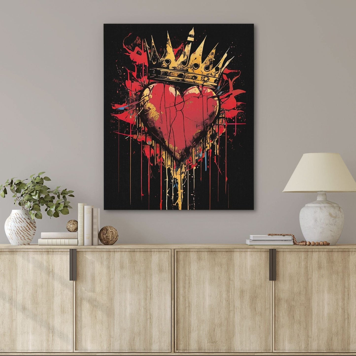A King's Heart - Large Pop Art Canvas Print