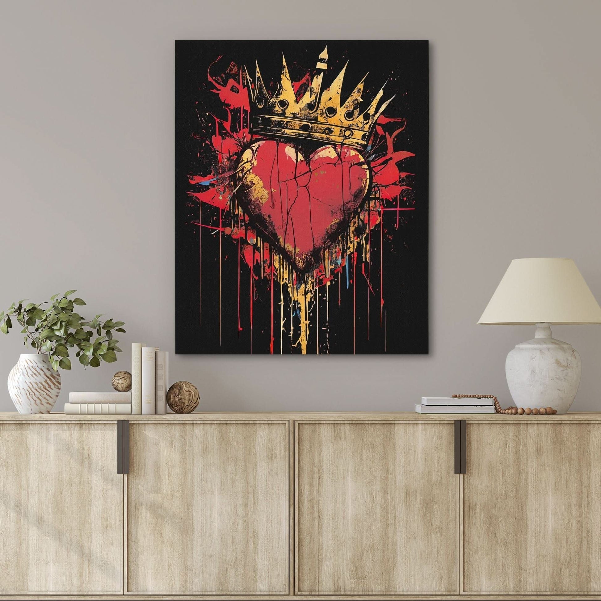 A King's Heart - Large Pop Art Canvas Print