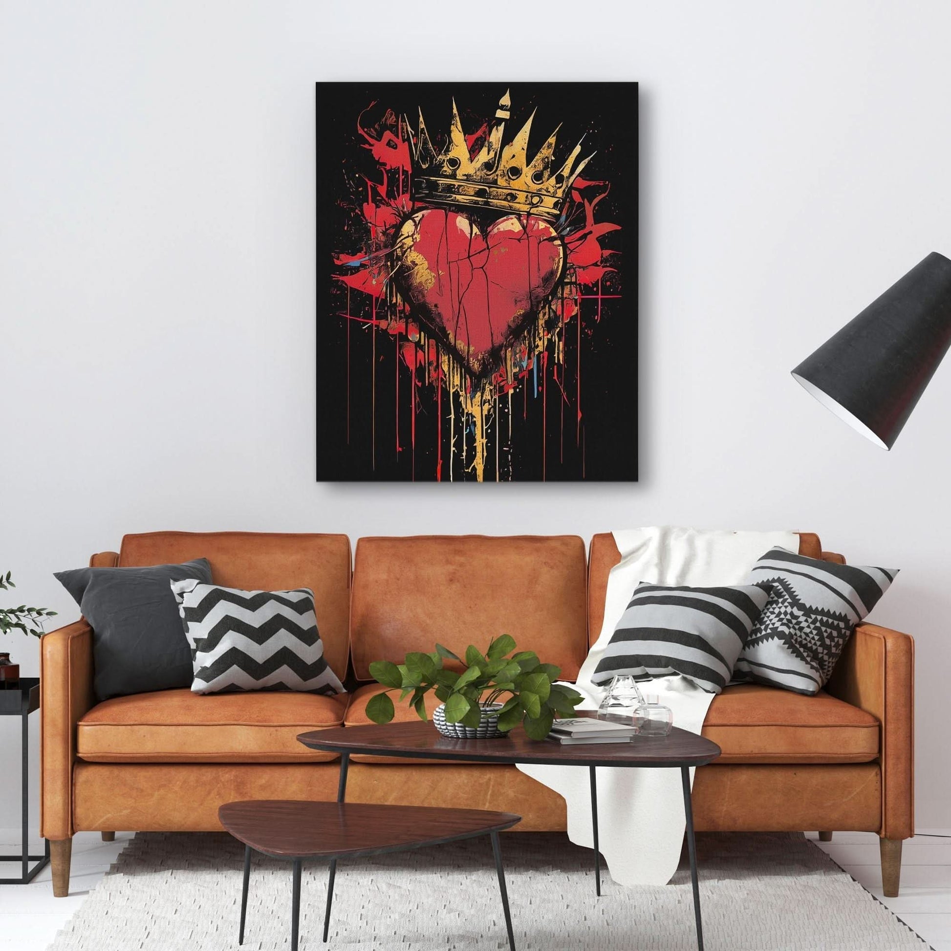 A King's Heart - Red Wall Art