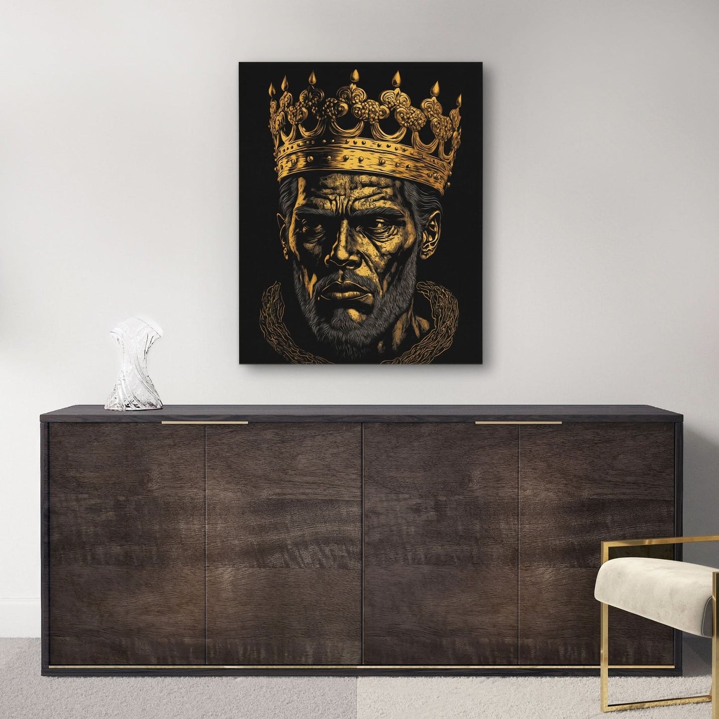 A King's Memory - Person Wall Art in Black Frame