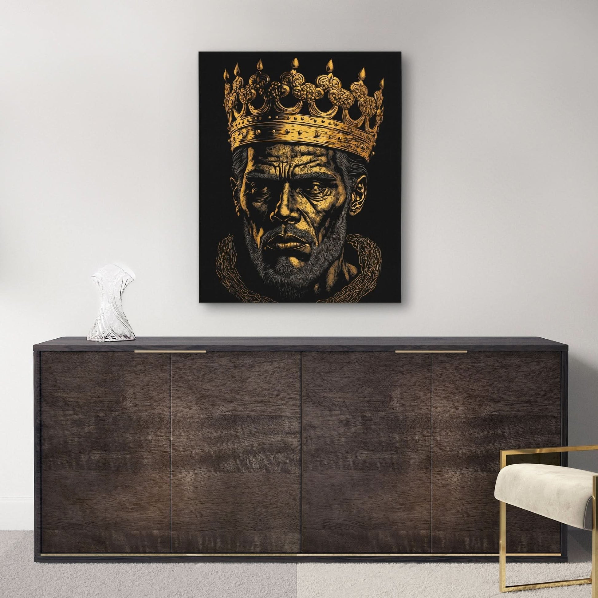 A King's Memory - Person Wall Art in Black Frame