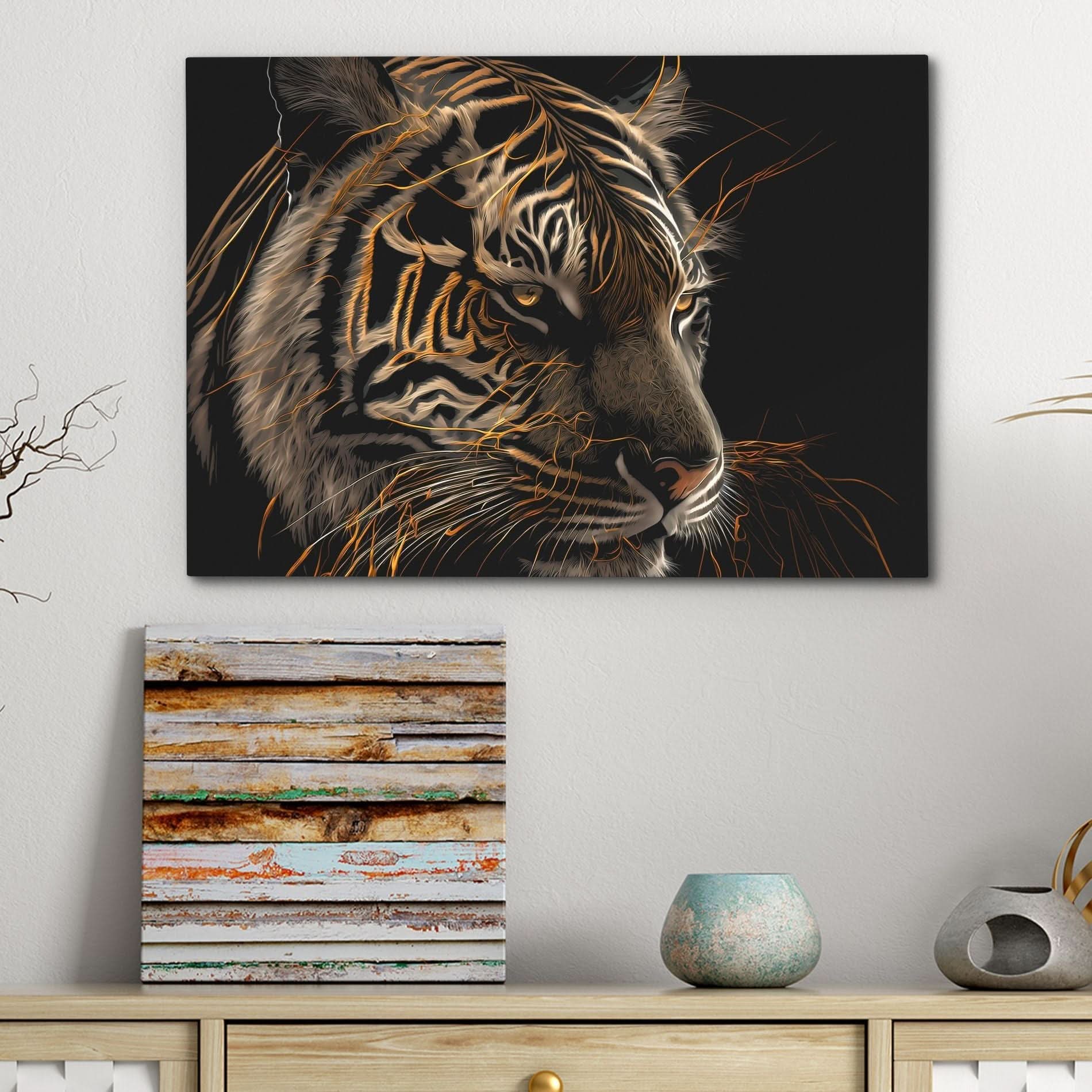 A Tiger's Memory - Large Canvas Print