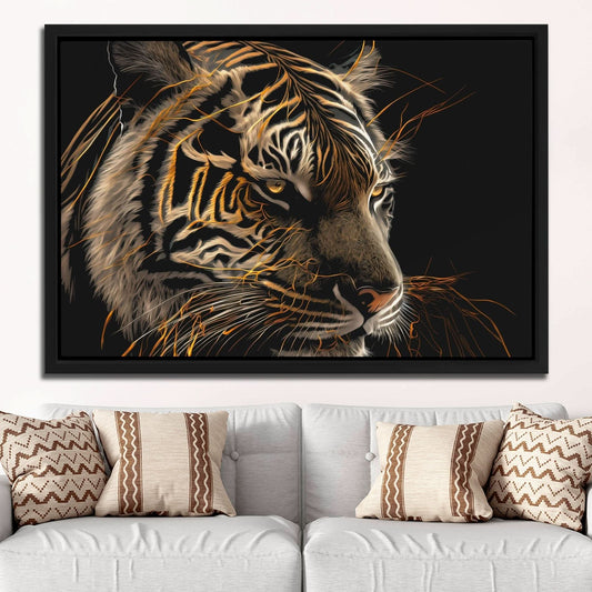 A Tiger's Memory - Animals Canvas Wall Art