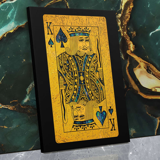Abalone King of Spades - Wall Art in Black Frame