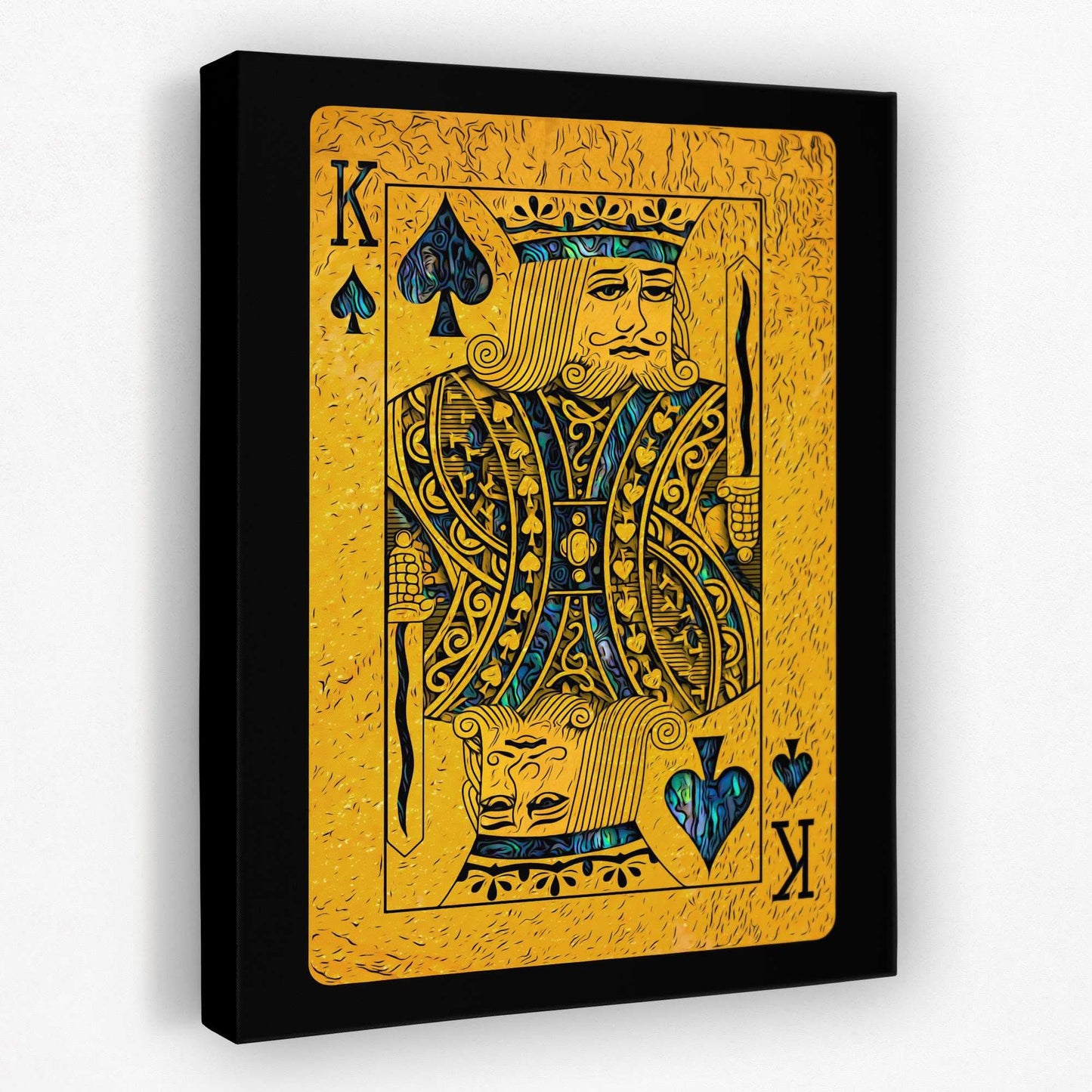 Abalone King of Spades - Abalone Canvas Wall Art