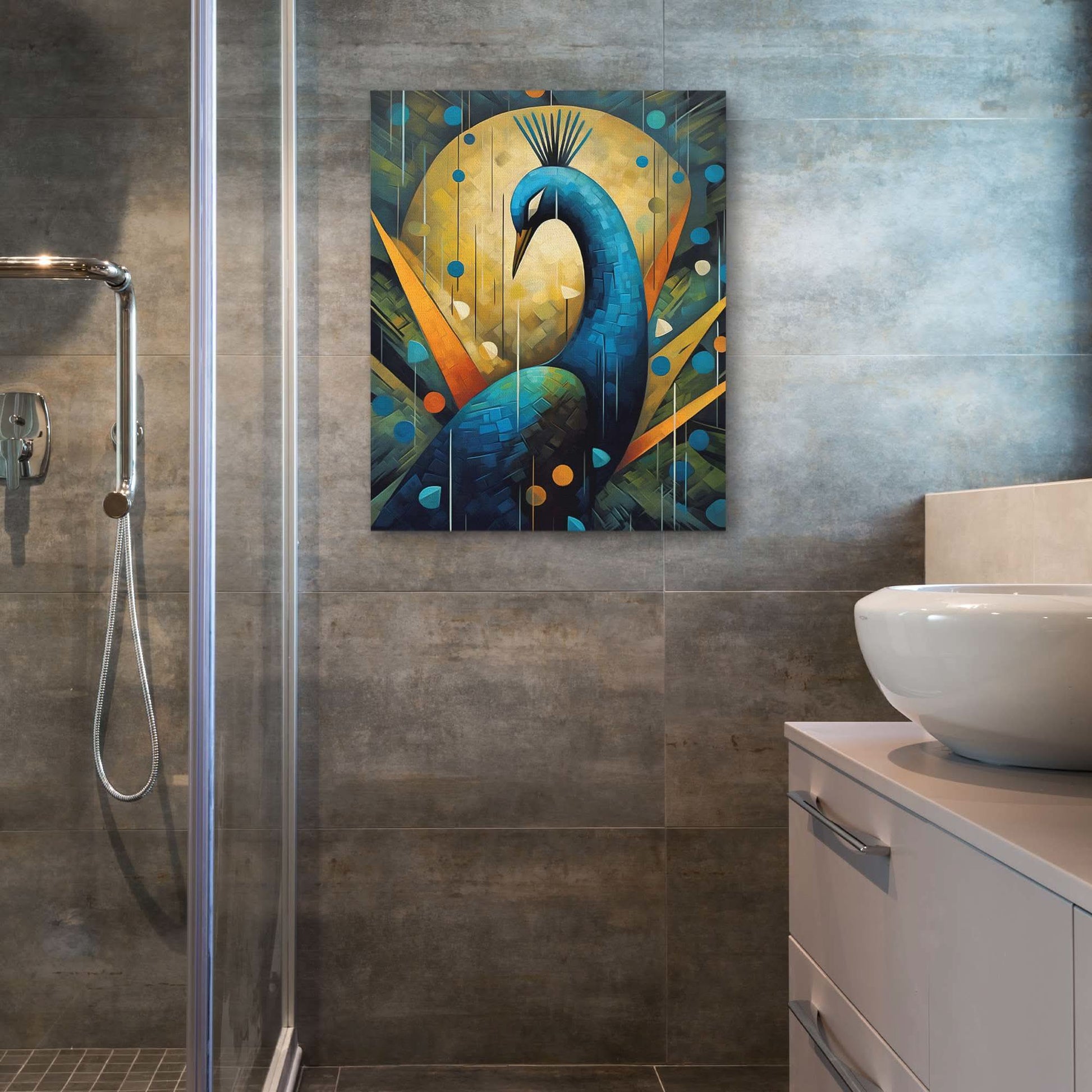 Abstract Avian Beauty - Blue Wall Art