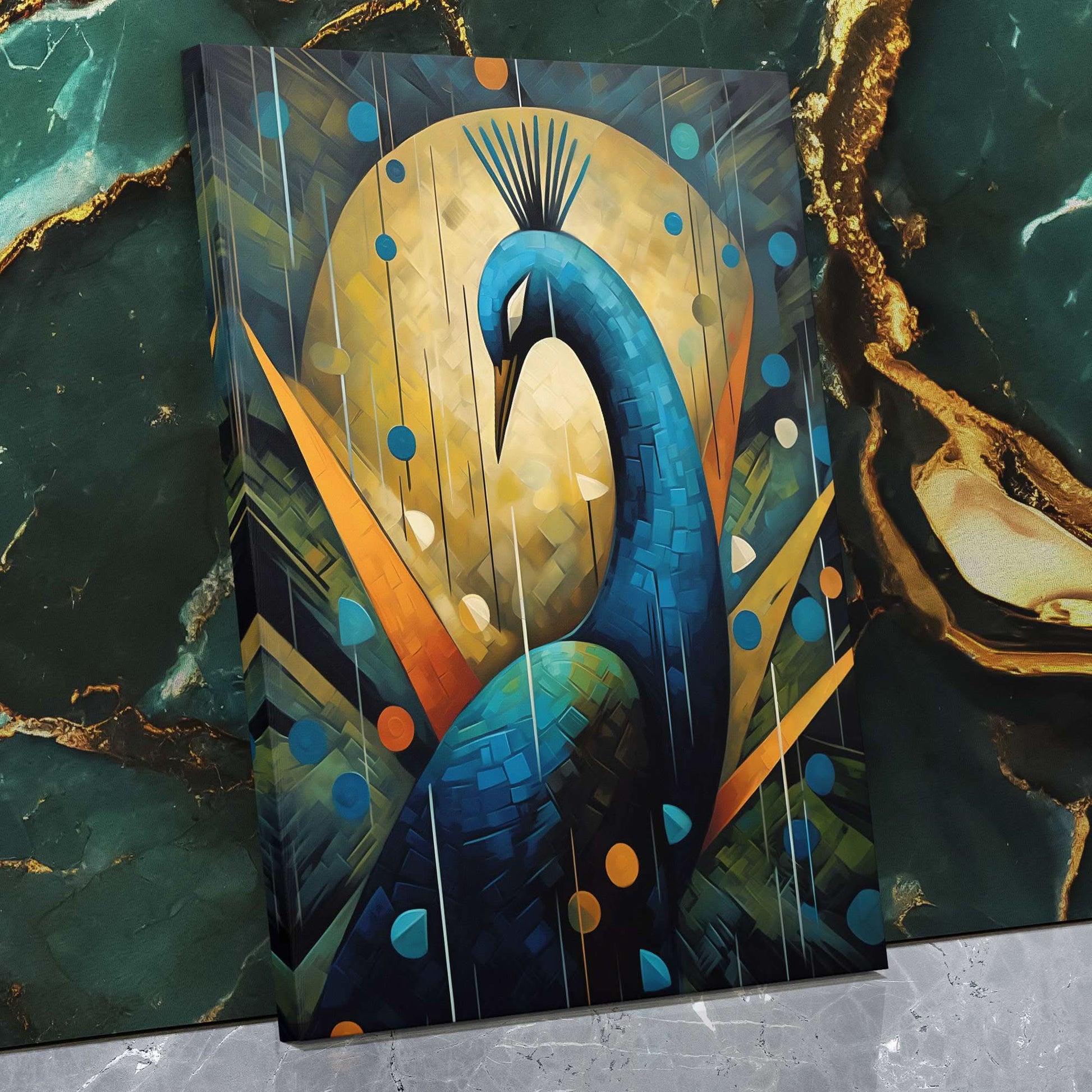 Abstract Avian Beauty - Abstract Wall Art in Black Frame