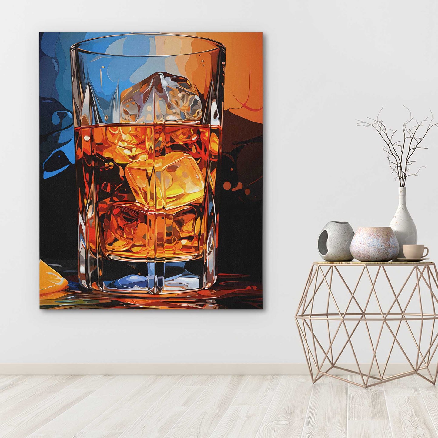 Abstract Barware - Large Canvas Print