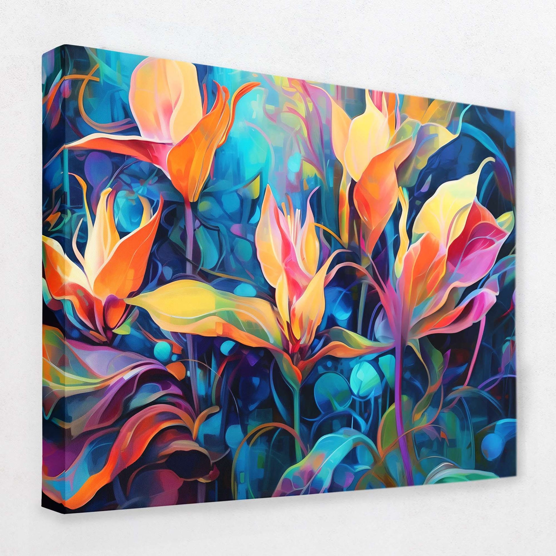 Abstract Blossoms - Flowers Canvas Wall Art