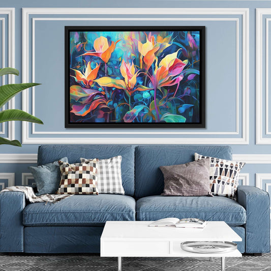 Abstract Blossoms - Abstract Wall Art in Black Frame