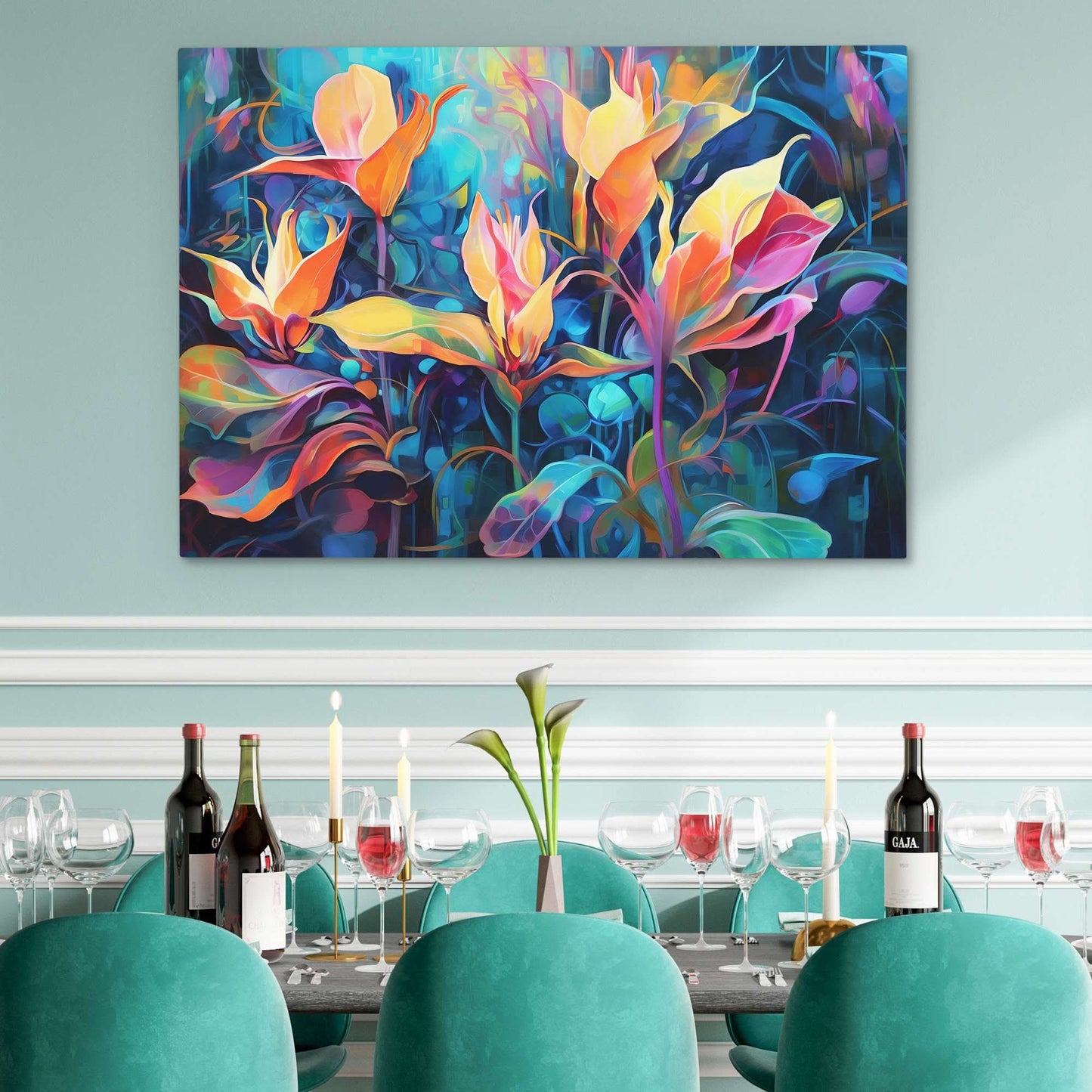 Abstract Blossoms - Large Abstract Canvas Print