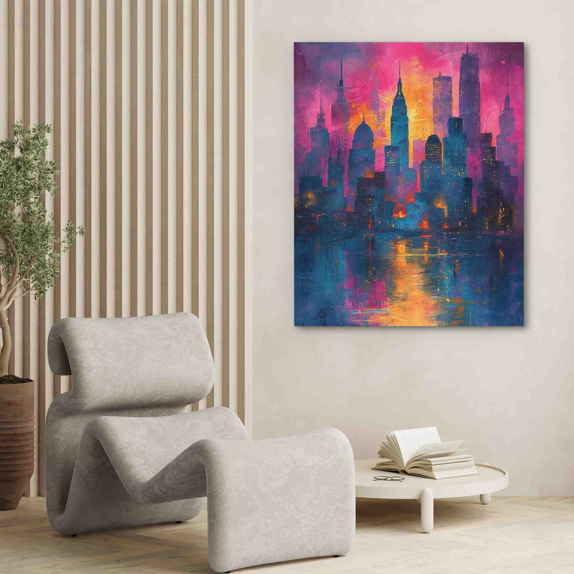 Abstract City - Blue Wall Art
