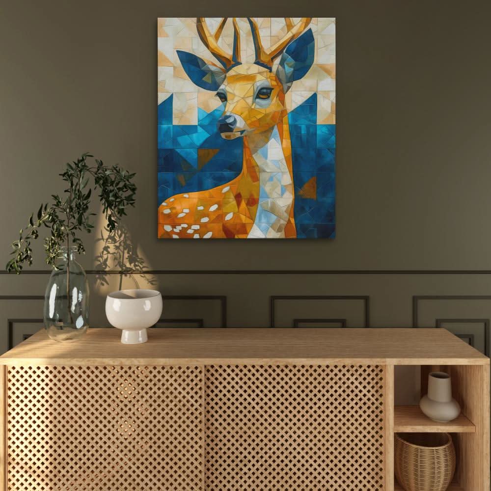Abstract Doe - Abstract Wall Art in Black Frame