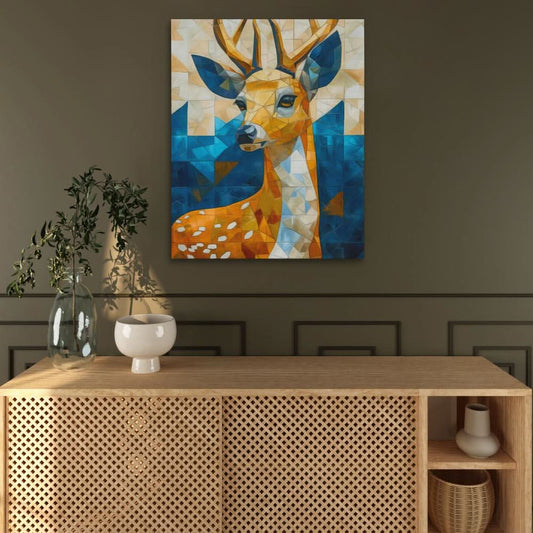 Abstract Doe - Abstract Wall Art in Black Frame