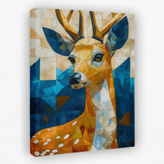 Abstract Doe - Animals Canvas Wall Art