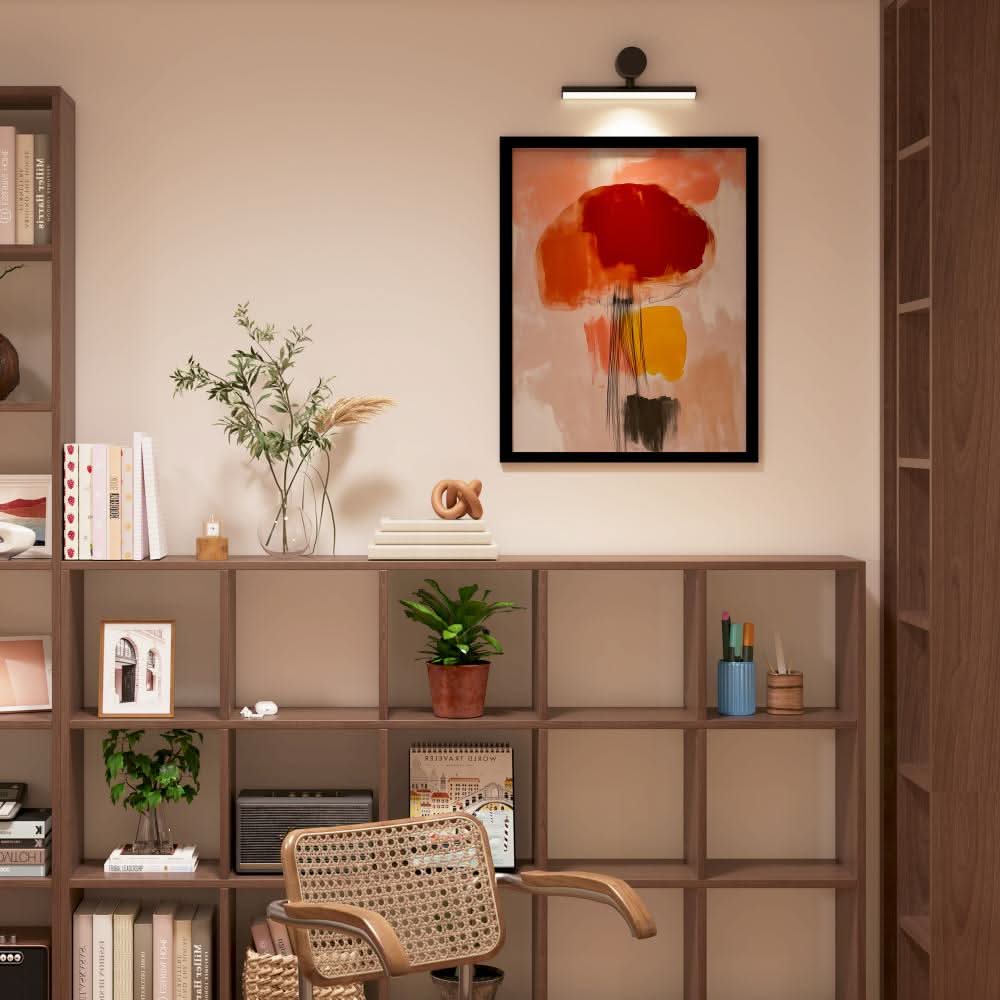 Abstract Jellyfish - Orange Wall Art for Living Room