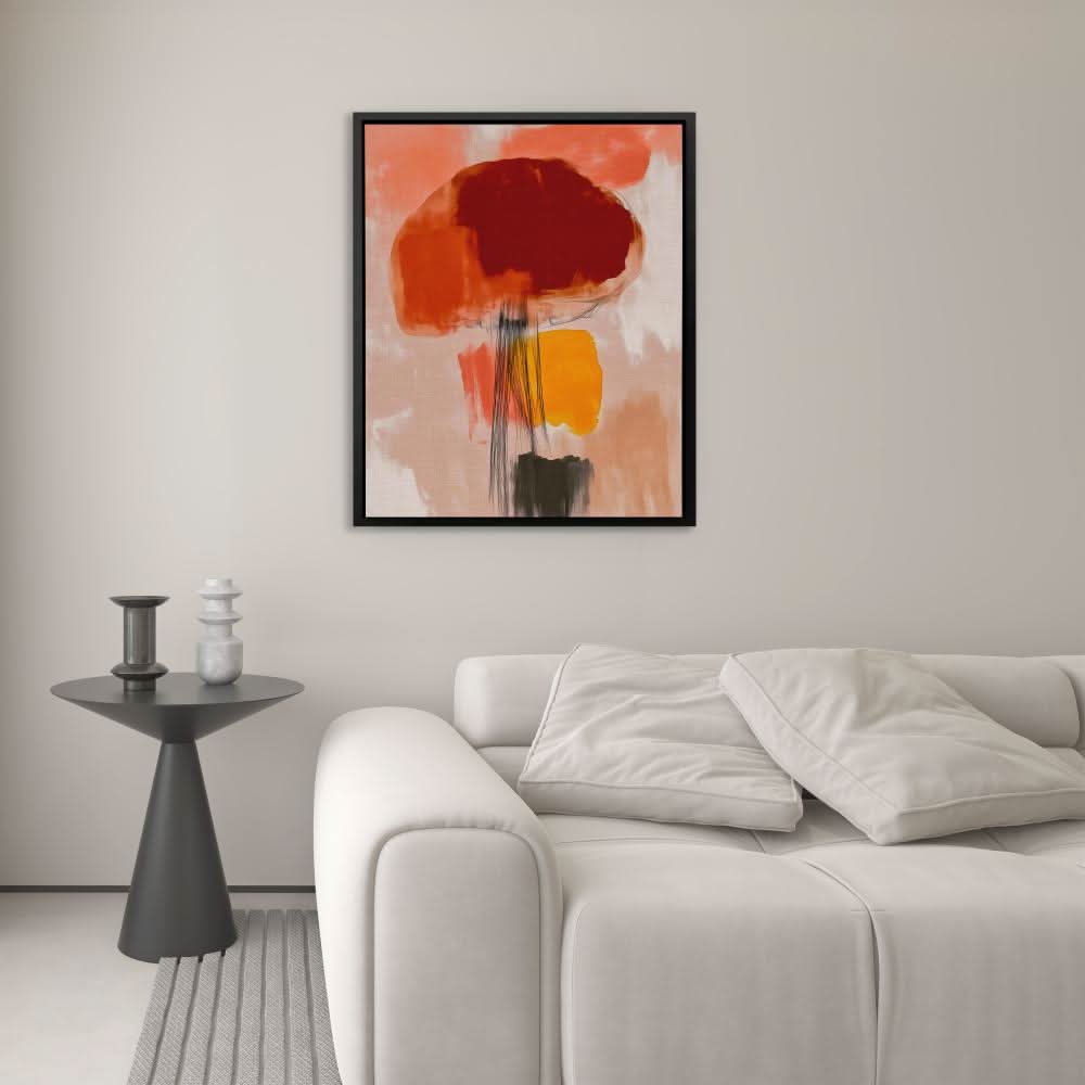 Abstract Jellyfish - Large Minimalist Canvas Print