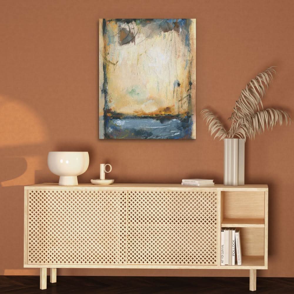 Abstract Lake - Wall Art in Black Frame