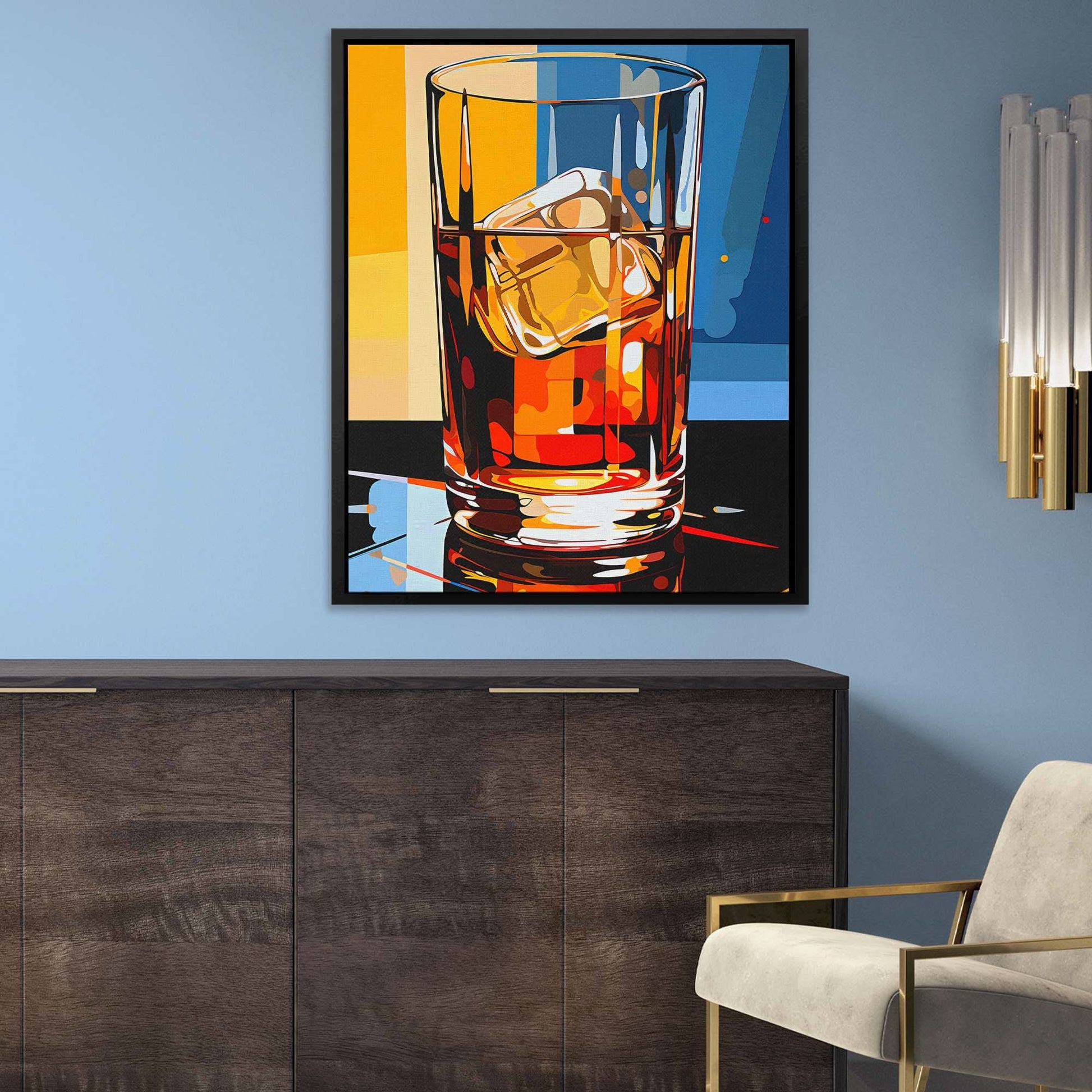 Abstract Libations - Oversized Cocktail Canvas Wall Art