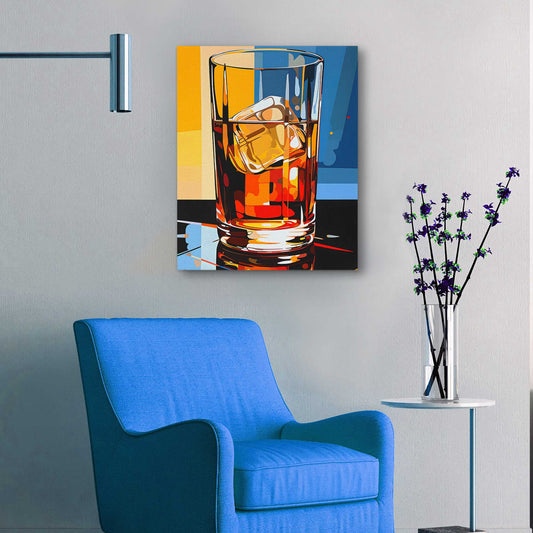 Abstract Libations - Abstract Wall Art in Black Frame