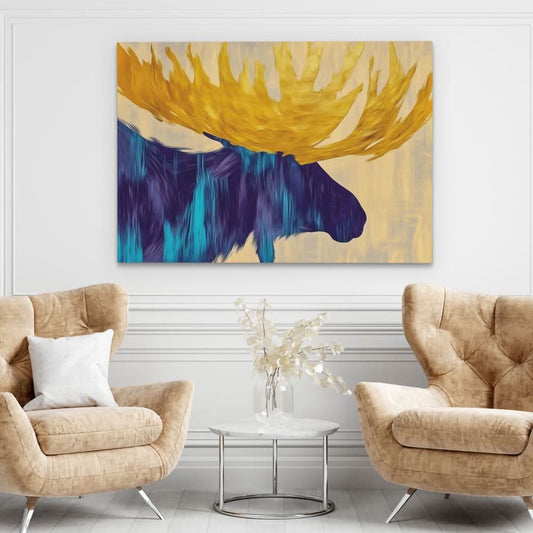 Abstract Moose - Abstract Wall Art in Black Frame